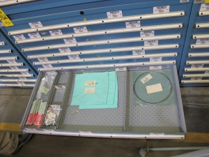 LISTA HEAVY DUTY 9-DRAWER PARTS CABINET W/ CONTENTS (W-50) LOADING & HANDLING FEE $25-